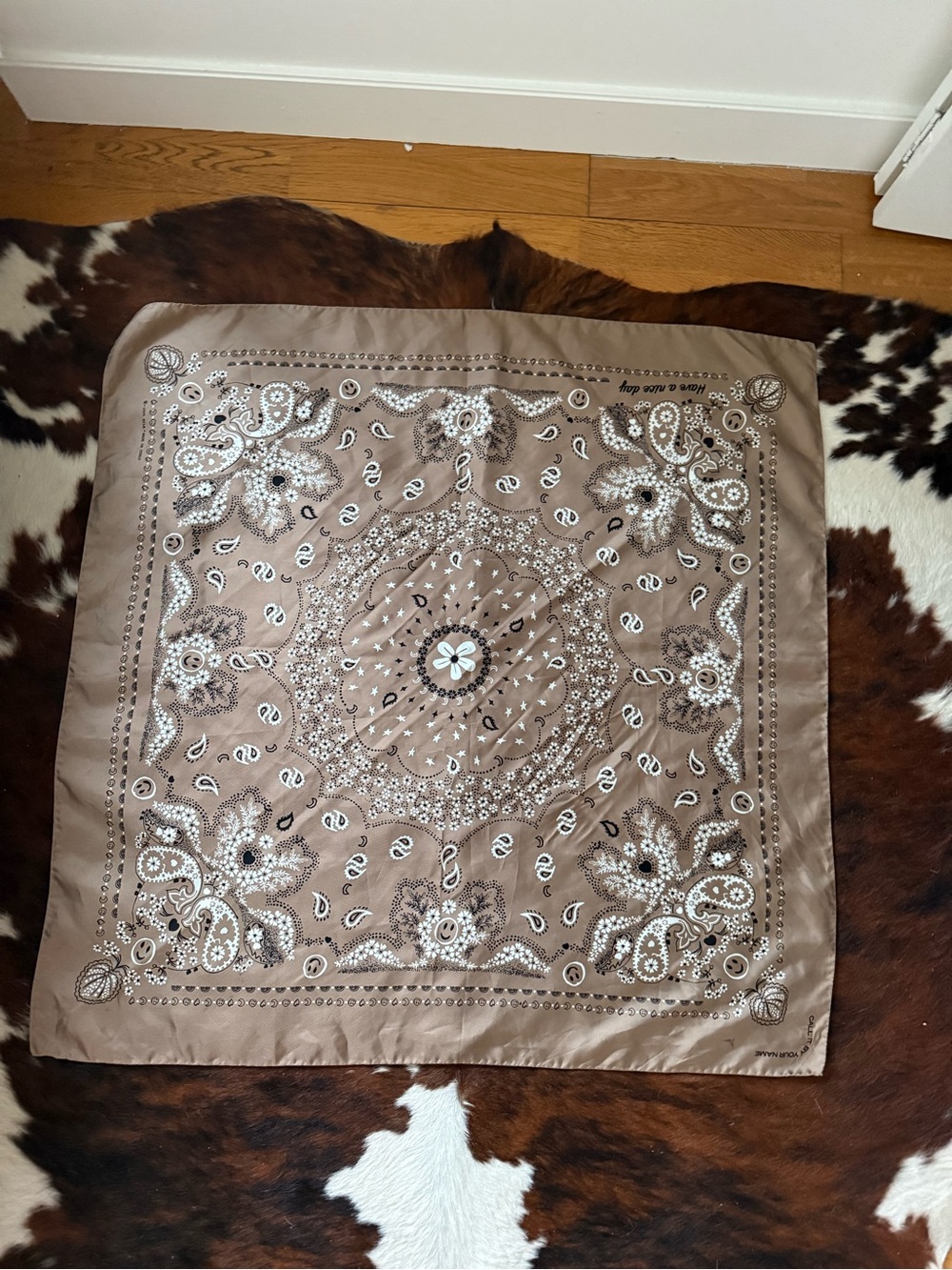 Silk Large Call It By Your Name Smiley Bandana